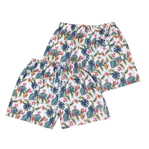Men's Blue Ocean Print Quick Dry Board Shorts Mid Waist Drawstring Swim Trunks with Pockets Woven Polyester Beach Shorts - Product Image 4
