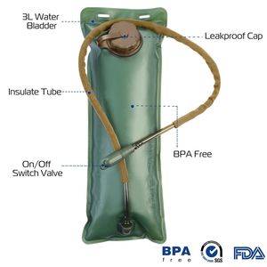Mochila Táctica de Hidratación de 3L con Bolsa de Agua Ajustable - Product Image 3