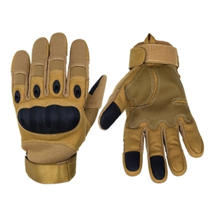 Guantes Tácticos Completos Color Bronceado con Palma Antideslizante y Cierre de Gancho y Bucle para Actividades al Aire Libre Unisex - Product Image 1
