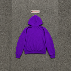 Sweat à capuche oversize de luxe violet avec motif graphique créatif, pull d'hiver élégant, streetwear graphique emblématique en French Terry - Product Image 6