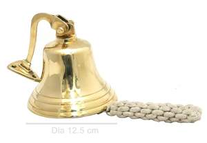Campana de Barco Vintage de Latón para Montar en la Pared, Campana Náutica Marina Colgante para Decoración del Hogar u Oficina - Product Image 4