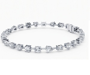 Bracelet tennis multi-coupes en diamant pour femme, Bracelet Symphonie de Diamants, Bracelet tennis Formes Éternelles, Diamants de laboratoire - Product Image 3