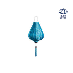 Lanternes rondes en bambou et plastique BLUE LOTOS pour l'extérieur, NOUVELLE ARRIVÉE, décorations pour adultes pour le Nouvel An chinois - Product Image 1