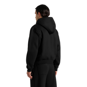 Men's Full <b>Zip</b> Hooded Tracksuit With Wide Leg <b>Trousers</b> Drawstring Waist Open Hem Relaxed Fit Two Piece Wholesale Custom OEM Sets - Product Image 2
