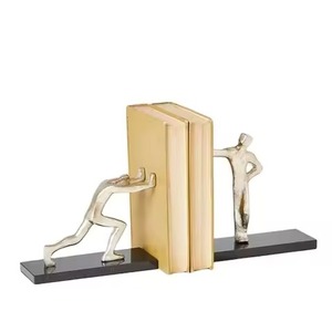 Premium Look Luxury New Aluminium <b>Bookends</b> Chrome Finishing Human Shape Book End /book Holder/ Stand Tableware Book Holder - Product Image 1