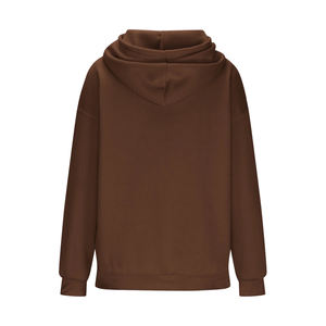 Sweat-shirt à capuche oversize, épaules tombantes, coupe ample, pull d'hiver 100% coton, logo personnalisé, sweat-shirt pour femme, OEM 370g - Product Image 5