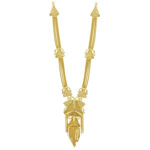 Collares Largos Chapados en Oro de 14K, 18K y 24K al por Mayor, Collares Turcos de Novia con Motivo Triangular, Joyería Tradicional de Moda - Product Image 3