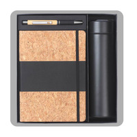 Juego de Regalo Corporativo Personalizado Liviya de Cuero PU Premium, Agenda, Bolígrafo, Llavero, Tarjetero, Impresión Digital para Año Nuevo