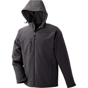 Veste softshell respirante et imperméable pour homme avec logo personnalisé, col montant, coupe-vent, chaude, à capuche, décontractée pour les activités hivernales en plein air - Product Image 1