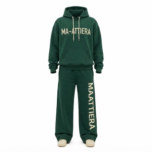 Conjunto Deportivo Personalizado para Mujer, Sudadera Holgada con Capucha y Pantalones Anchos, Estampado Gráfico, Ropa Casual Urbana OEM - Product Image 4