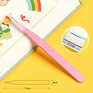 Pince à épiler colorée pour cils, en acier au carbone, professionnelle, haute précision, applicateur de faux cils, outils de maquillage - Product Image 3