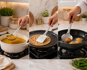 Export Quality Stainless Steel Cooking Utensil Set Serving Spoon Skimmer Ladle Turner Wholesale - Product Image 5