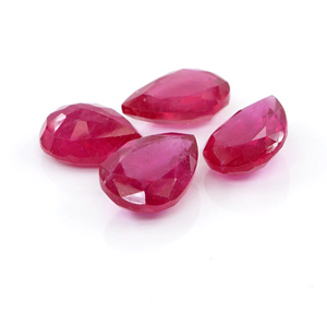 Rubis naturels de Bangkok, formes poire calibrées 10x13mm, pierres précieuses de rubis naturelles facettées en vrac pour la fabrication de bijoux, prêtes à l'emploi - Product Image 1