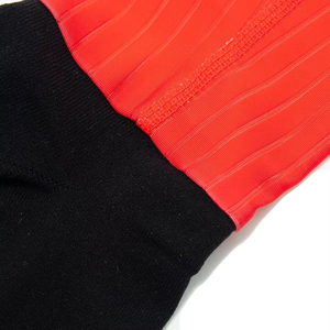 Red Black Striped <b>Knee</b> <b>High</b> Soccer <b>Socks</b> Breathable Knitted for Adults Summer Wear - Product Image 5
