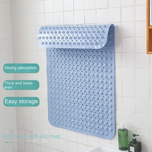 Minimalist Rectangle TPE Bath Mat With Rubber Backing Anti Slip Solid Color For Bathroom <b>Floor</b> Color For Bathroom <b>Floor</b> - Product Image 2