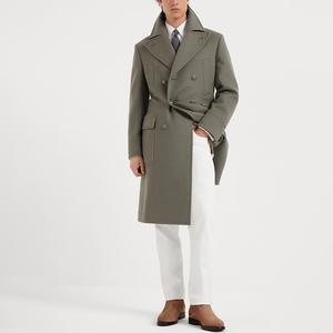 Custom <b>Men</b> <b>Long</b> <b>Coat</b> With Stylish Lapels Premium Finishing And Flexible Design Options <b>For</b> Apparel Buyers - Product Image 2