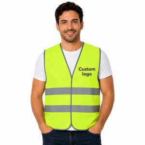 Chaleco de Seguridad Naranja de Alta Visibilidad con Logotipo Personalizado, Ropa de Trabajo Reflectante para Hombre, Poliéster, Impresión en Pantalla, Servicio OEM - Product Image 3
