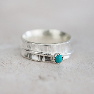 Rustic 925 Silver Plated Amethyst <b>Ring</b> Bezel <b>Set</b> Round Natural Gemstone February Birthstone Unisex Engagement Jewelry - Product Image 4