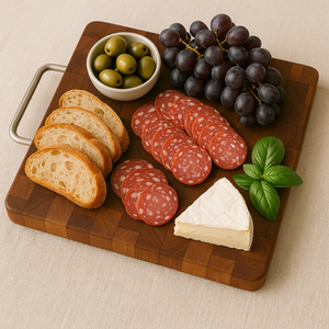 Acacia Wooden Cutting Board End Grain Butcher Block <b>Kitchen</b> Chopping Board with Handle Heavy Duty - Product Image 1