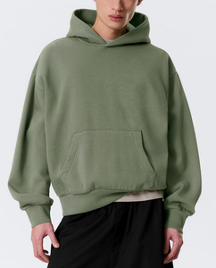 เสื้อฮู้ดดี้โอเวอร์ไซส์ทรงหลวม ผ้าฟลีซถักน้ำหนัก 480 GSM ผ้าฝ้าย 100% ตกแต่งโลโก้ OEM ตามสั่ง สำหรับผู้ชาย เหมาะสำหรับฤดูหนาว - Product Image 1