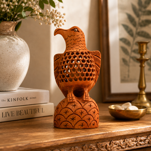 Figurine d'aigle en bois sculptée à la main, statue d'aigle, objet décoratif en bois, sculpture animale décorative, décoration d'intérieur, article cadeau - Product Image 6
