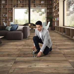 Teak <b>Wood</b> Natural 600x1200mm Modern Glossy Porcelain Wall Floor Tiles Firebrick Bathroom Outdoor 8.5mm - Product Image 5