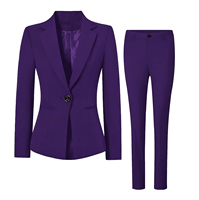 Ensemble de costumes de smoking pour femmes, respirant, anti-plis, décontracté, pour le bureau, formel, boutonné, en soie et coton, prix d'usine