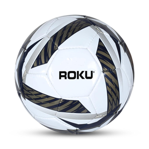 Balón de fútbol de cuero PU negro personalizable clásico de alta calidad OEM ODM con logotipo impreso ligero para entrenamiento de adultos - Product Image 1