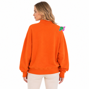 เสื้อสเวตเชิ้ตคอเต่าลายปักแผนที่รัฐจอร์เจีย สีดำ สำหรับผู้หญิง ทรงโอเวอร์ไซส์ เหมาะสำหรับใส่ในฤดูใบไม้ร่วง - Product Image 4