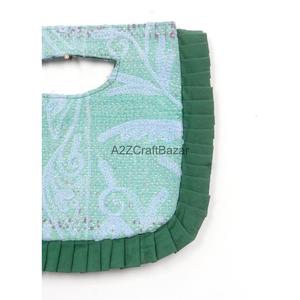 Suzani Pattern Cotton Embroidery Clutch <b>Bag</b> Magnetic Closure Hand Length Handle <b>Medium</b> Size for Women Wholesale for Exporters - Product Image 2