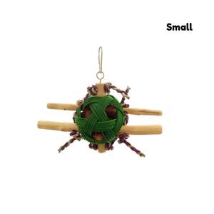 Jouets écologiques pour oiseaux en rotin et bois de café 'Univers parallèle' - Product Image 1