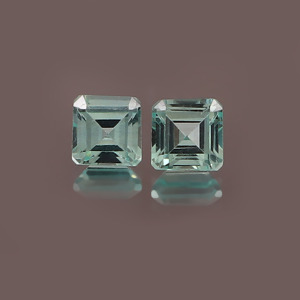 Saphir vert-bleu cultivé en laboratoire, taille Asscher 12 mm, facetté, calibré, pierre précieuse lâche certifiée pour la fabrication de bijoux, vente en gros - Product Image 1