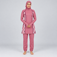 Ensemble Burkini Modeste Islamique Personnalisable 3 Pièces : Haut Long, Jupe Longue et Voile Assorti – Écologique