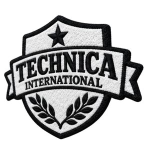 ตราสัญลักษณ์ปักสีดำขาว Technica International แบบ 3 มิติ สำหรับเสื้อแจ็คเก็ต กระเป๋า ชุดยูนิฟอร์ม และเครื่องแต่งกาย - Product Image 5
