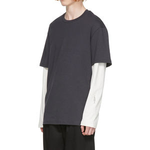 Nouveau design optimal T-shirts thermiques à double couche 100 % coton effet délavé coupe oversize à manches longues - Product Image 4