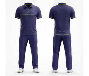 Breathable Polyester Sublimated <b>Cricket</b> Uniform | Men Women Youth <b>Cricket</b> Wears Polo Shirt and Trouser Full Team - Product Image 4