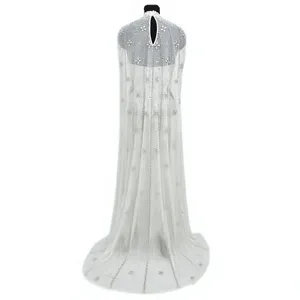 Robe de soirée élégante ornée de strass, sexy, avec découpe en V et fente haute, pour femmes - Product Image 2