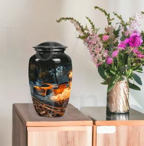 Urne funéraire décorative pour cendres d'adultes, urne commémorative pour cendres humaines, urne funéraire pour voiture de sport de course, souvenir hommage. - Product Image 4