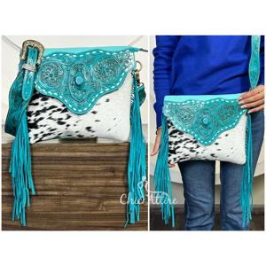 Bolso Bandolera de Cuero Genuino con Flecos, Diseño Exclusivo 2026, Hecho a Mano, para Mujer, Venta al por Mayor, Expo de Marzo - Product Image 1