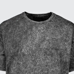 Camiseta Profesional de Alta Calidad para Hombre, Diseño Nuevo, 100% Algodón, Corte Holgado, Estampada con Efecto Desgastado por el Sol - Product Image 4