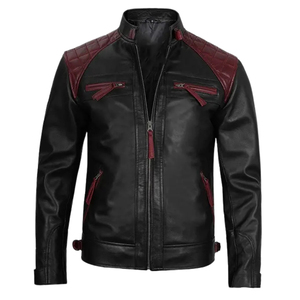 Veste en cuir pour homme, style streetwear à carreaux d'hiver, nouvelle mode, haute qualité, prix de gros, veste bomber premium, tendance - Product Image 1