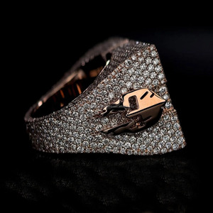 Custom Iced Out Moissanite Baguette Cut Rhodium Plated Pave Setting 925 Sterling <b>Silver</b> Hip Hop Vintage Engagement <b>Ring</b> for <b>Men</b> - Product Image 2