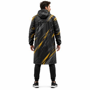 Veste de pluie longue à capuche personnalisée, imperméable, coupe-vent, respirante, pour hommes et femmes, randonnée, pêche, travail, réfléchissante - Product Image 4