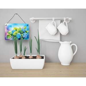 Multicolor NEW Hydrangeas Watercolor Wall <b>Hanging</b> Aluminum Metal Door Prints <b>for</b> Kitchen <b>Bar</b> Bathroom <b>Home</b> Decor 8HX12W - Product Image 3