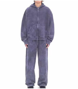 Conjunto Deportivo de Lujo Personalizado Bordado 100% Algodón para Mujer, Sudadera Corta y Pantalones Deportivos, 2 Piezas, Tallas Grandes para Invierno y Verano - Product Image 6