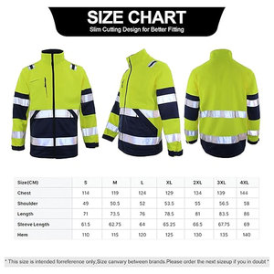 Veste de sécurité réfléchissante haute visibilité pour homme, veste de travail thermique, poches zippées, construction classique durable, vêtements de travail - Product Image 3