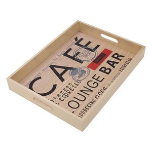 Plateau de service personnalisé en bois d'acacia, grand plateau en bois massif pour le thé, le café et le petit-déjeuner - Product Image 4