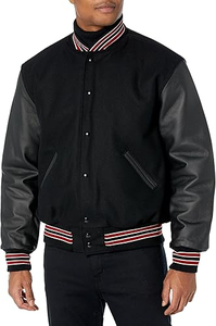 2025 New Design Versity <b>Jackets</b> <b>Leather</b> Sleeves Cheap Price Oem Service Versity <b>Jacket</b> <b>Men</b> Baseball Winter Versity <b>Jackets</b> - Product Image 5