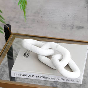 Decoración de Lujo para el Hogar de la Mejor Calidad, Pieza Decorativa Hecha a Mano con Mármol Moderno, Impermeable y Ecológico, Cadena Decorativa para Vida de Descanso - Product Image 1