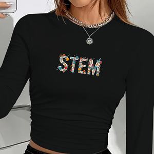 เสื้อเชิ้ตแขนยาวผ้าถักพิมพ์ลาย Y2K สำหรับผู้หญิงจาก STEM - Product Image 2